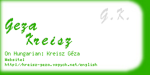 geza kreisz business card